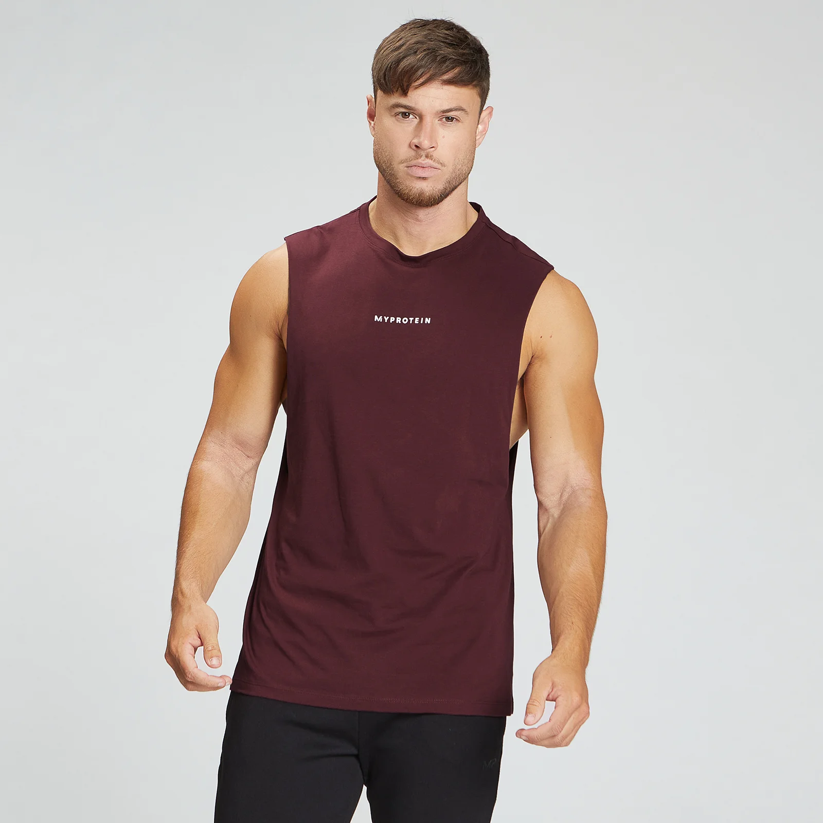MP Men's Original Drop Armhole Tank Top - Merlot - XXS Obraz 1