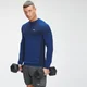 Męska koszulka bezszwowa z długim rękawem z kolekcji Essentials MP – Intense Blue Marl