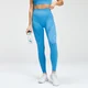 Damskie legginsy bezszwowe z kolekcji Tempo MP – jasnoniebieskie