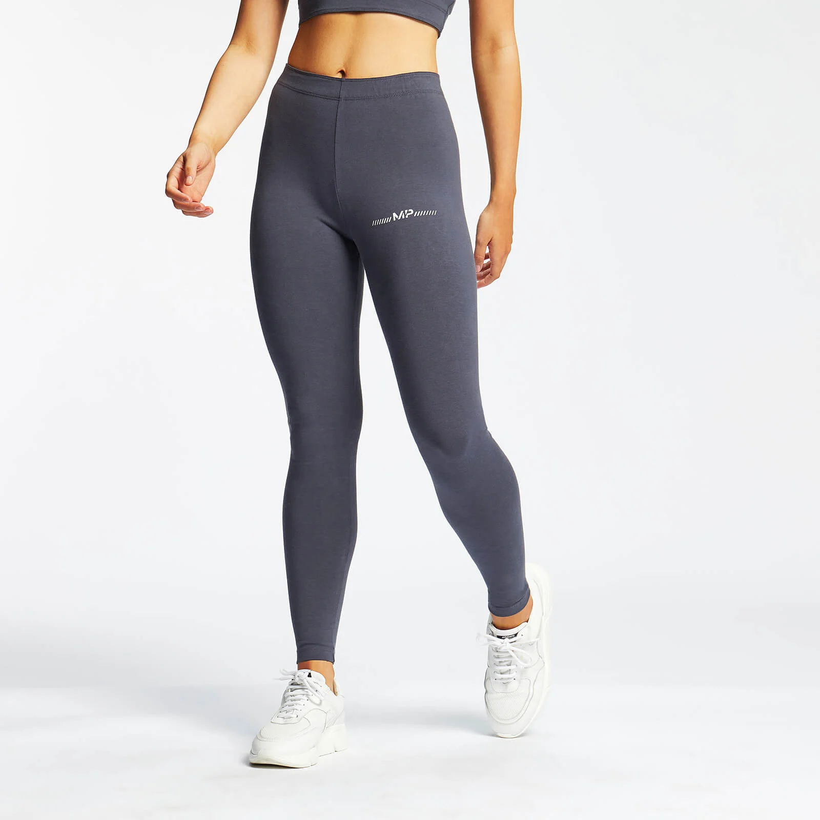 Damskie legginsy z kolekcji MP Mini Mark Graphic – grafitowe - XXS Obraz 1