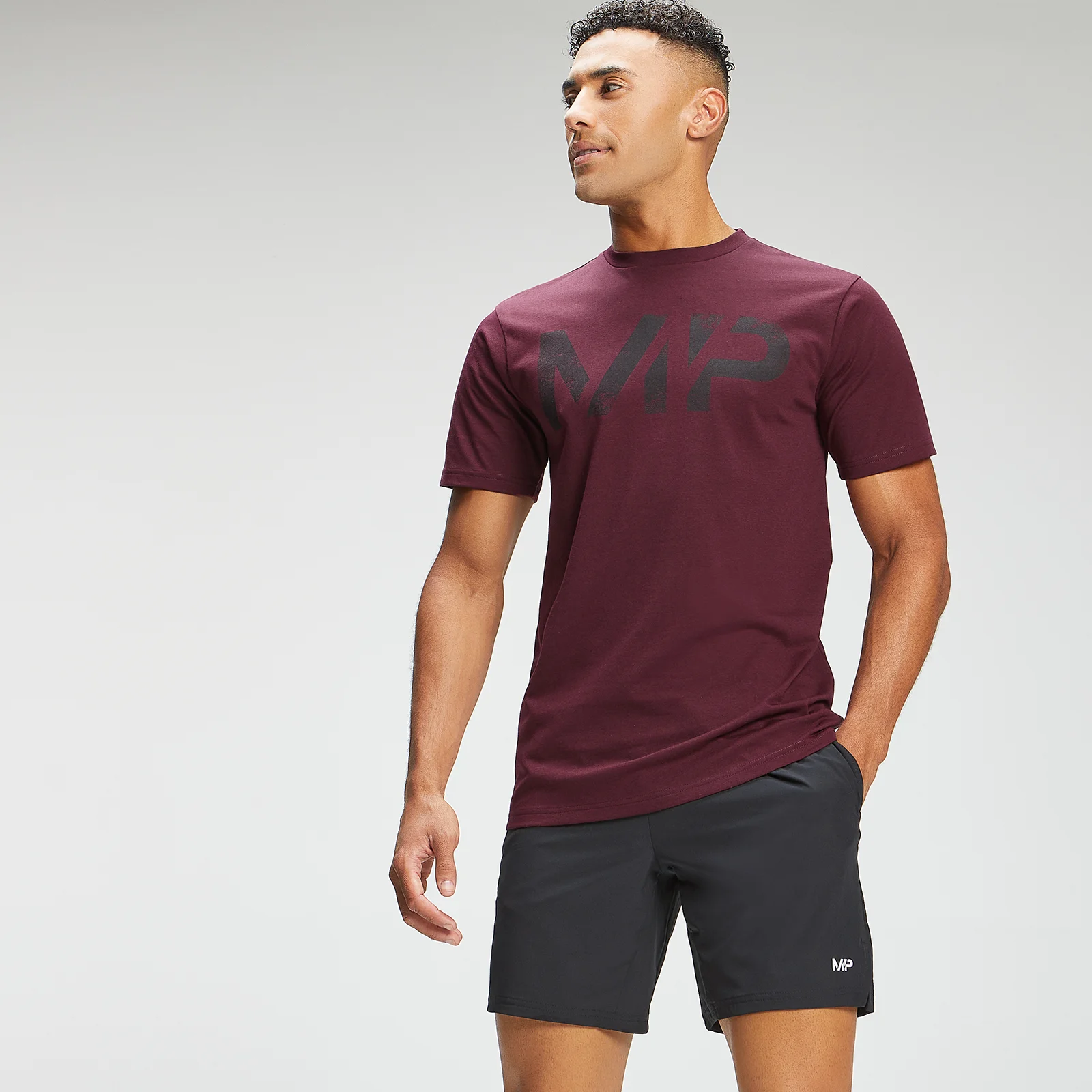 MP Men's Adapt Grit Graphic T-Shirt - Merlot Marl - XXS Obraz 1