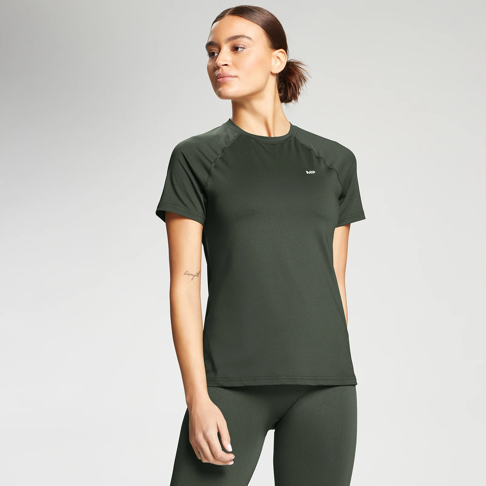 Damski T-shirt treningowy o dopasowanym kroju z kolekcji Essentials MP – Vine Leaf - XXS Obraz 1