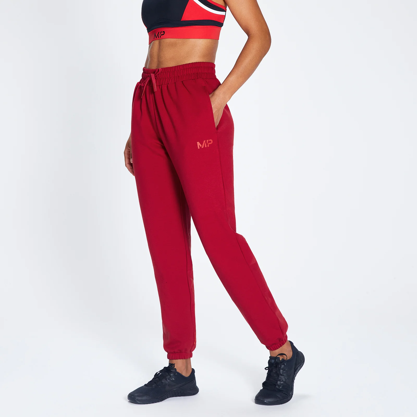 MP Women's Engage Bold Graphic Joggers - Wine/Black - XXS Obraz 1