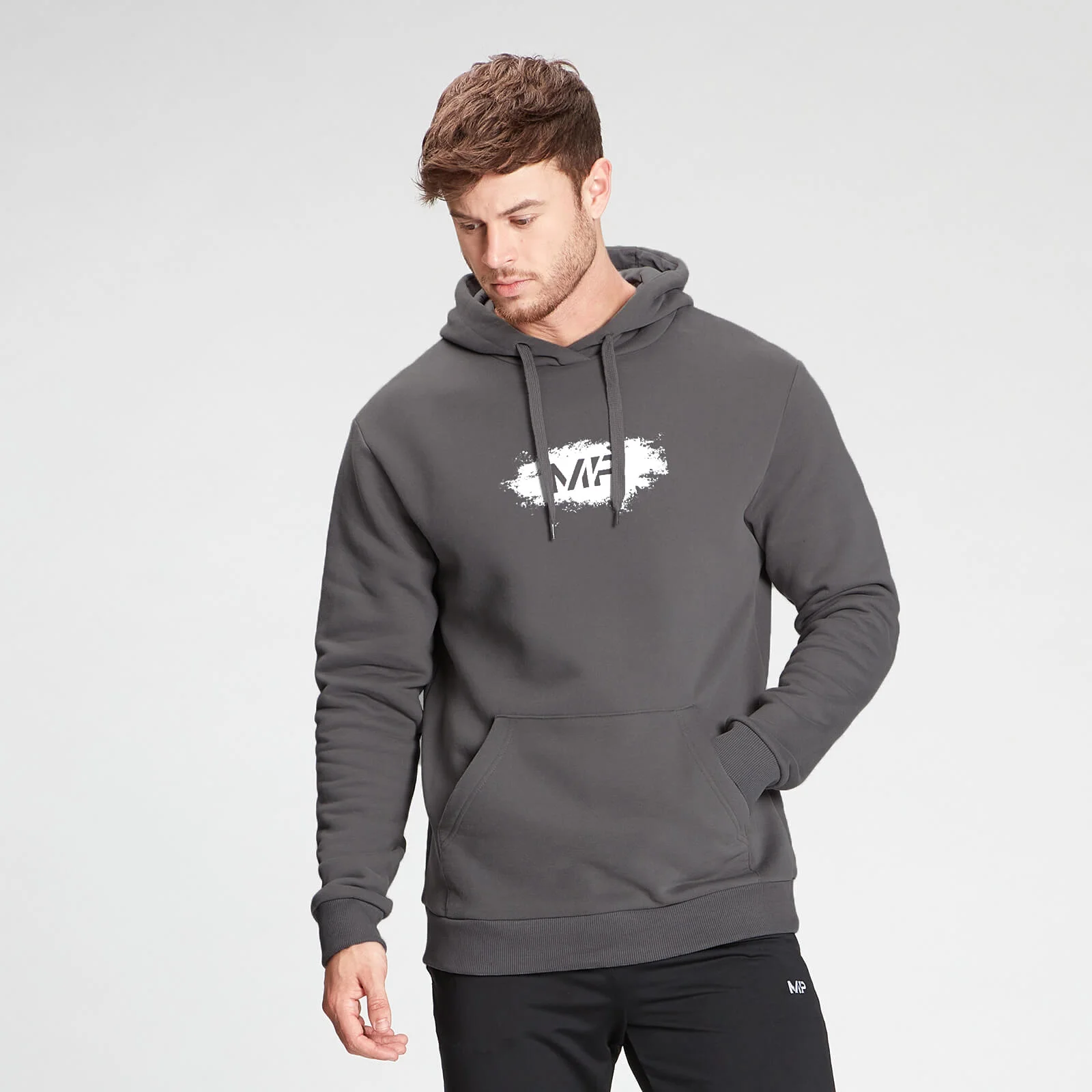 MP Men's Chalk Graphic Hoodie - Carbon - XXS Obraz 1