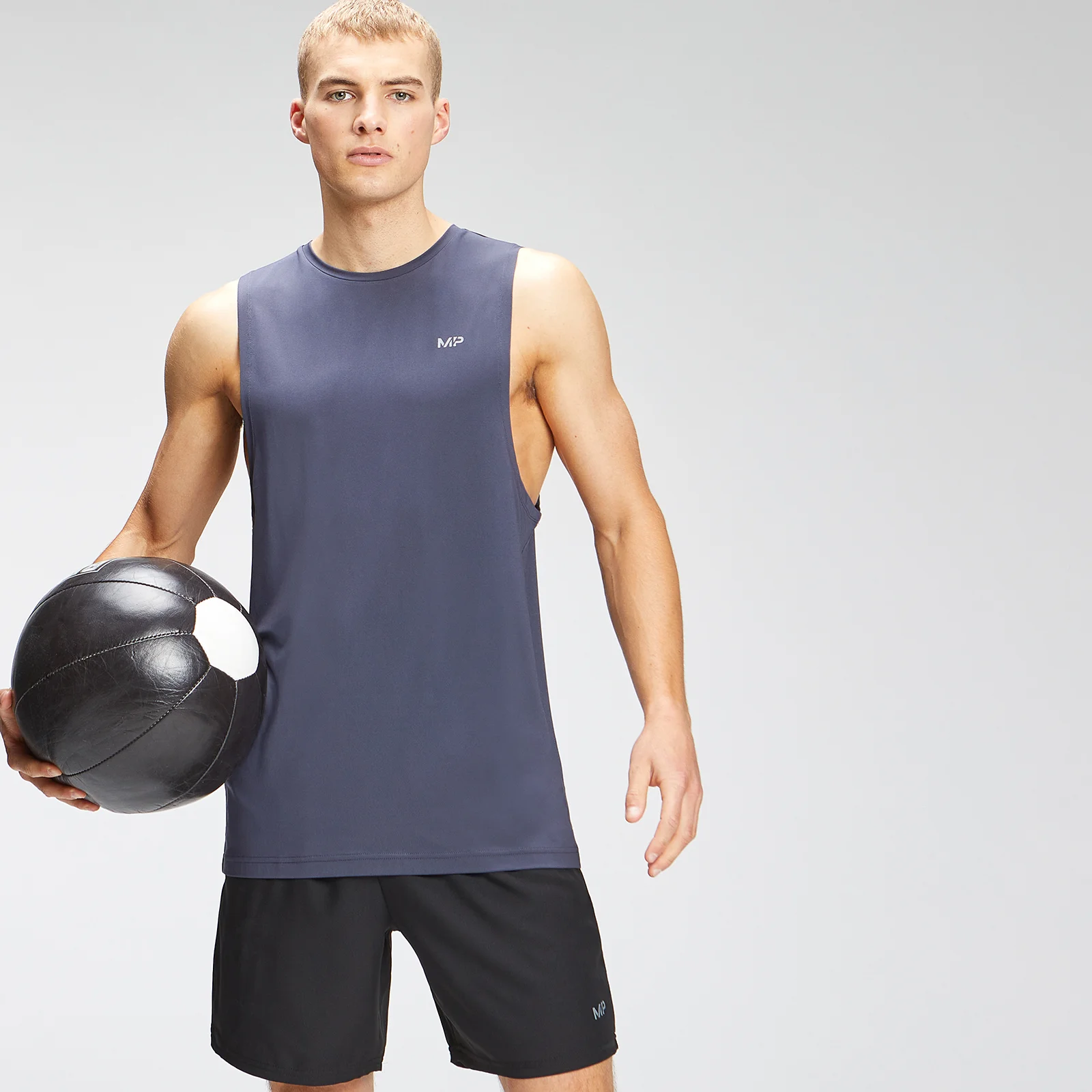 MP Men's Repeat Graphic Training Tank Top - Graphite - XS Obraz 1
