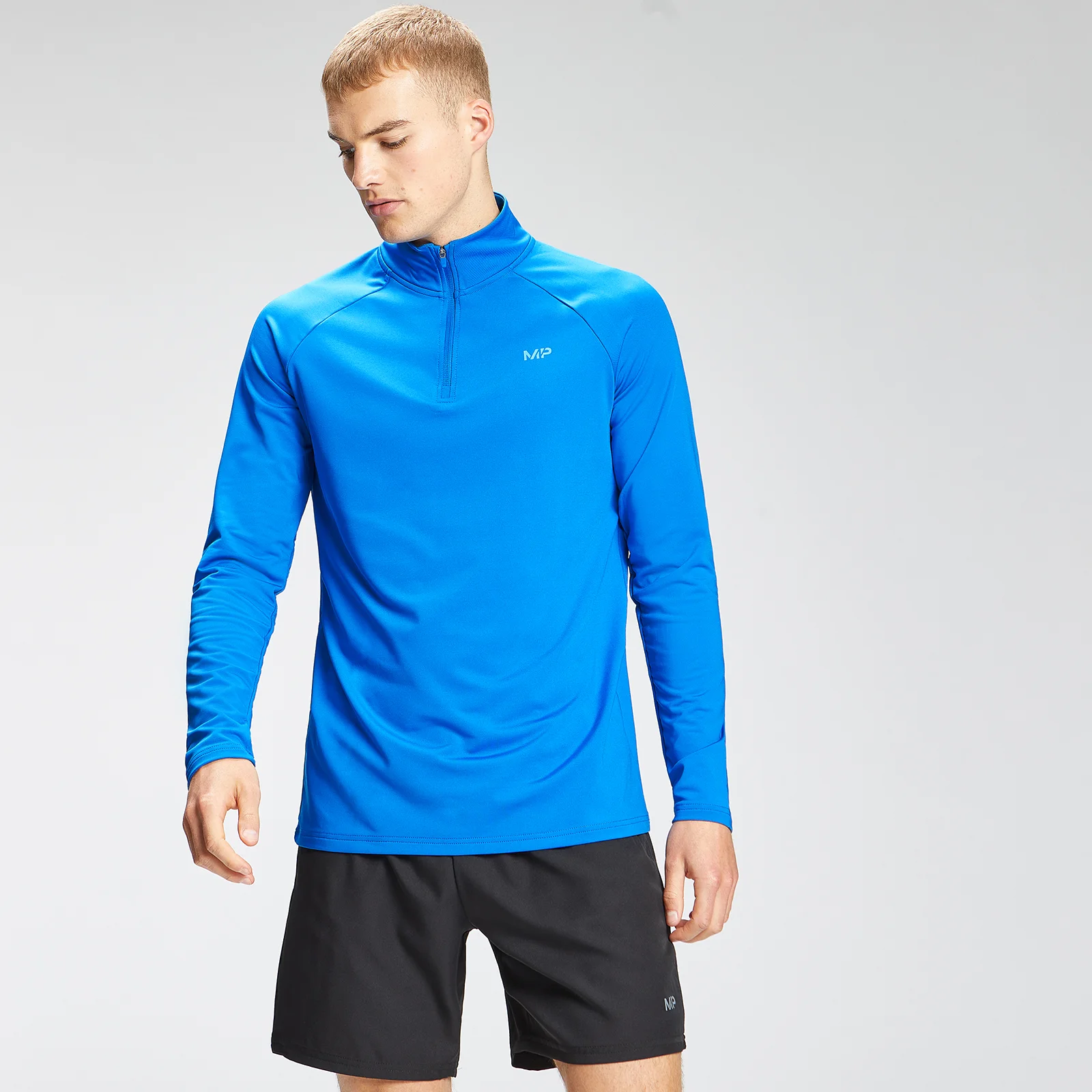 MP Men's Repeat Graphic Training 1/4 Zip - True Blue - XXS Obraz 1