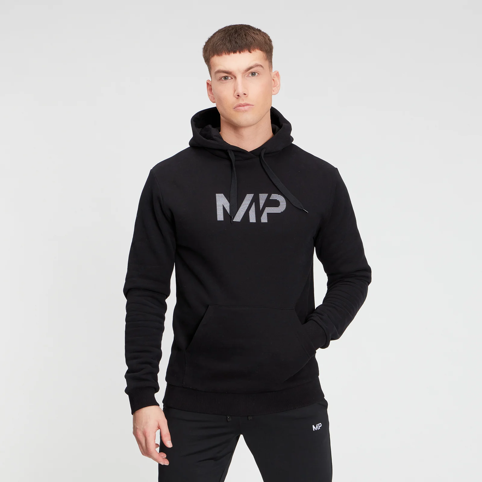 MP Men's Gradient Line Graphic Hoodie - Black - XXS Obraz 1
