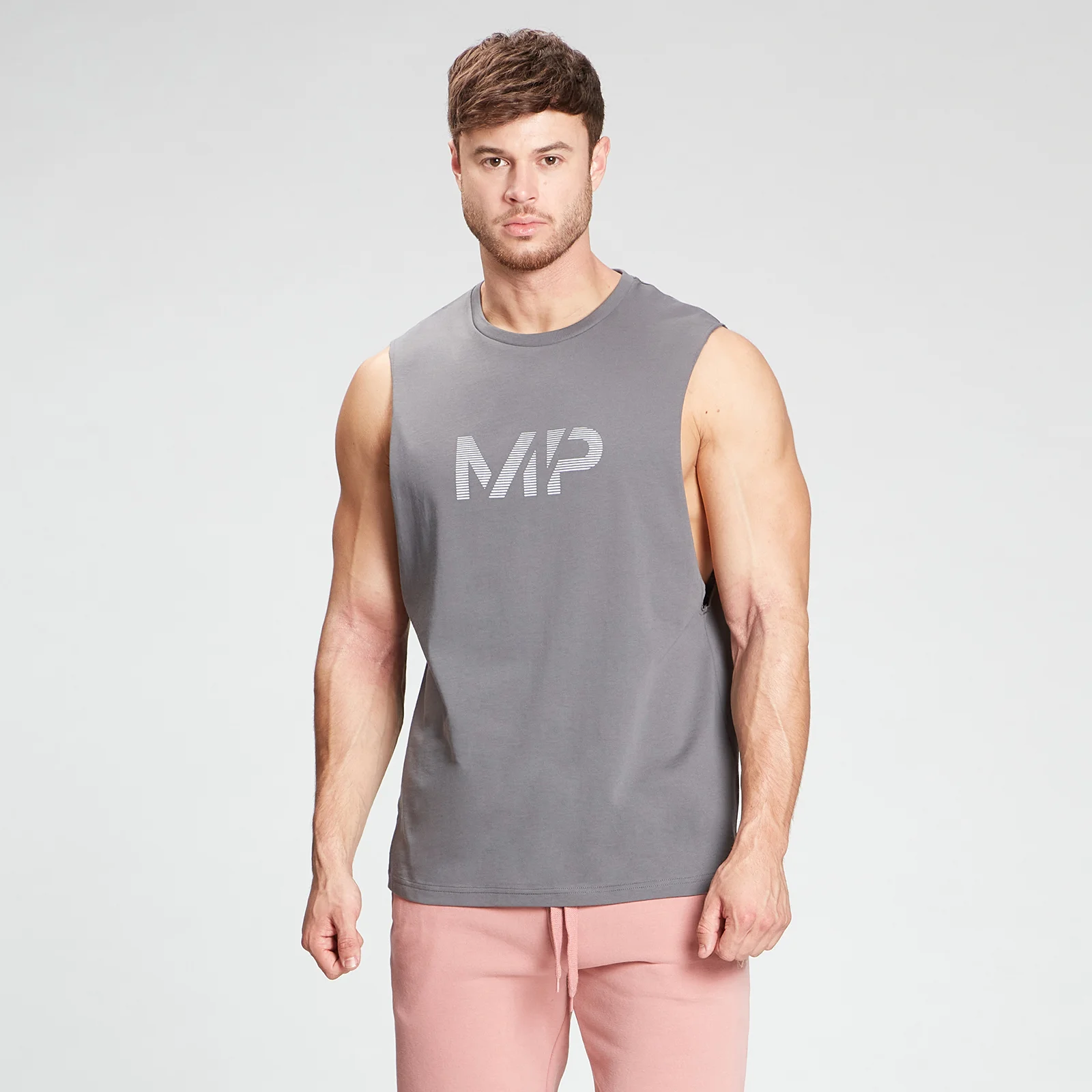 MP Men's Gradient Line Graphic Tank Top - Carbon - XXS Obraz 1