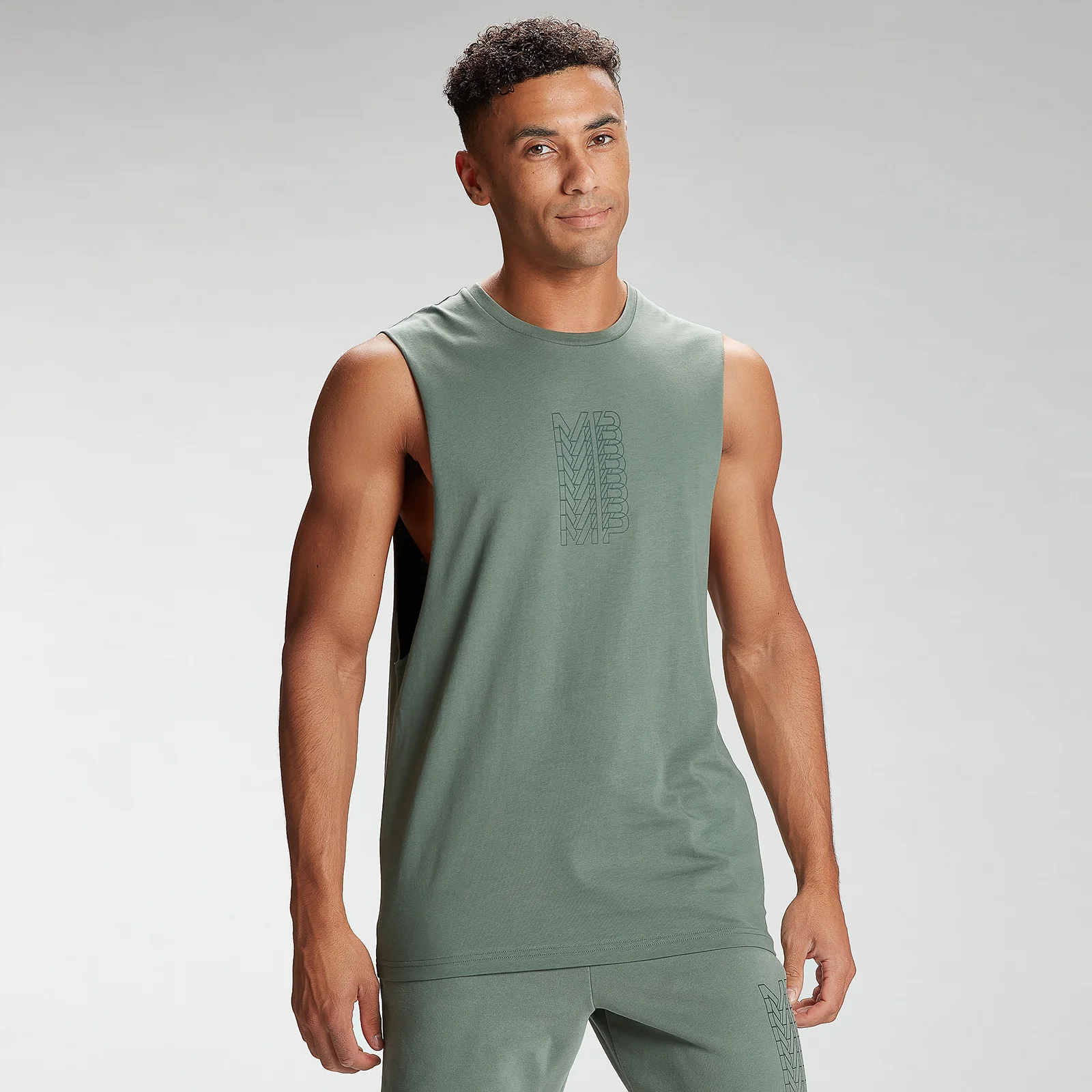 MP Men's Repeat MP Graphic Tank Top - Cactus - XXS Obraz 1