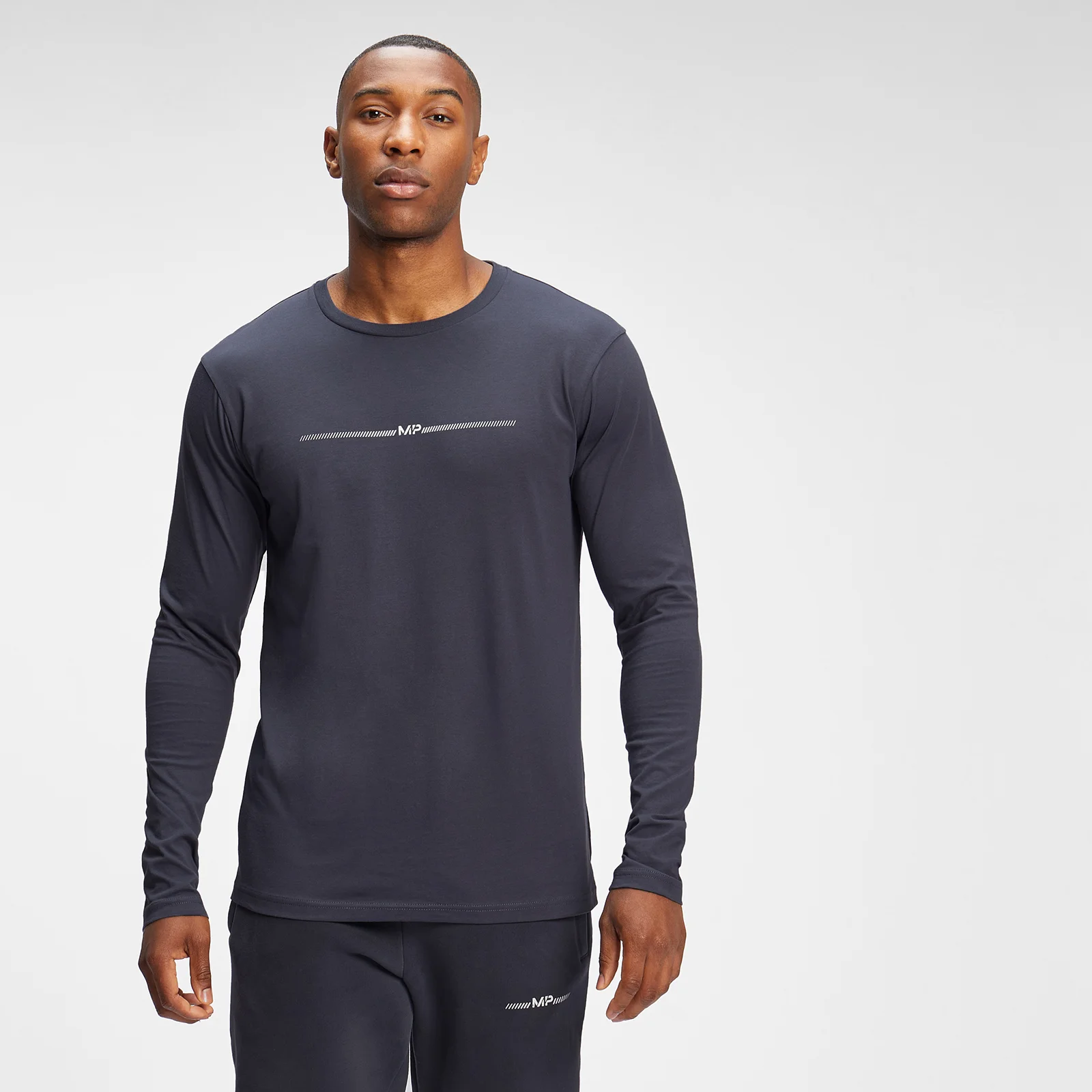 Męski T-shirt treningowy z długim rękawem z kolekcji Graffiti Graphic MP – grafitowy - XXS Obraz 1