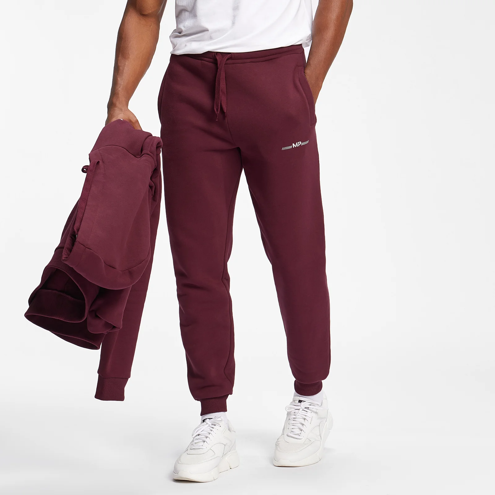 MP Men's Mini Mark Graphic Joggers - Merlot - XXS Obraz 1