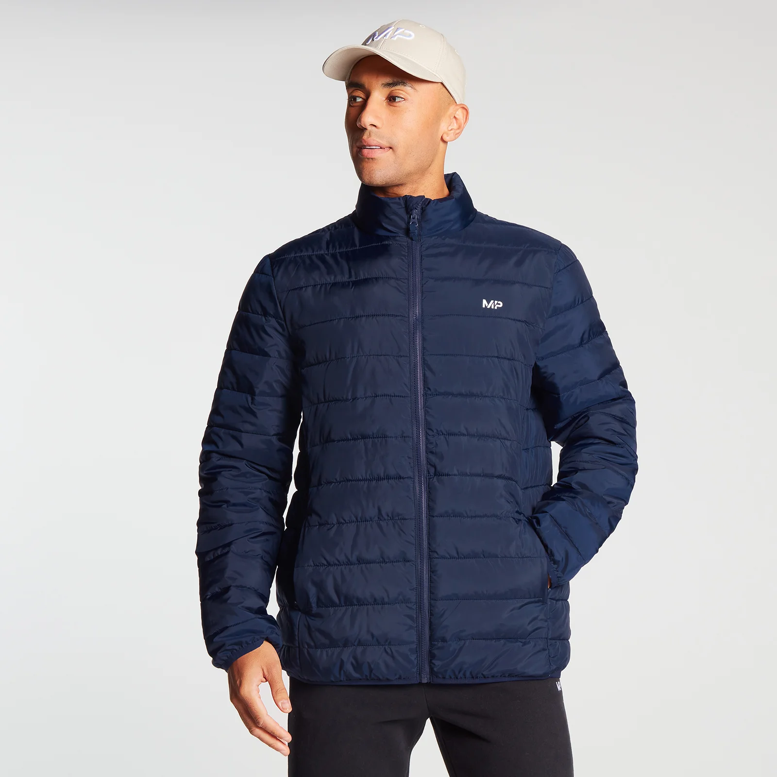 MP Men's Lightweight Packable Puffer Jacket - Navy - XXS Obraz 1