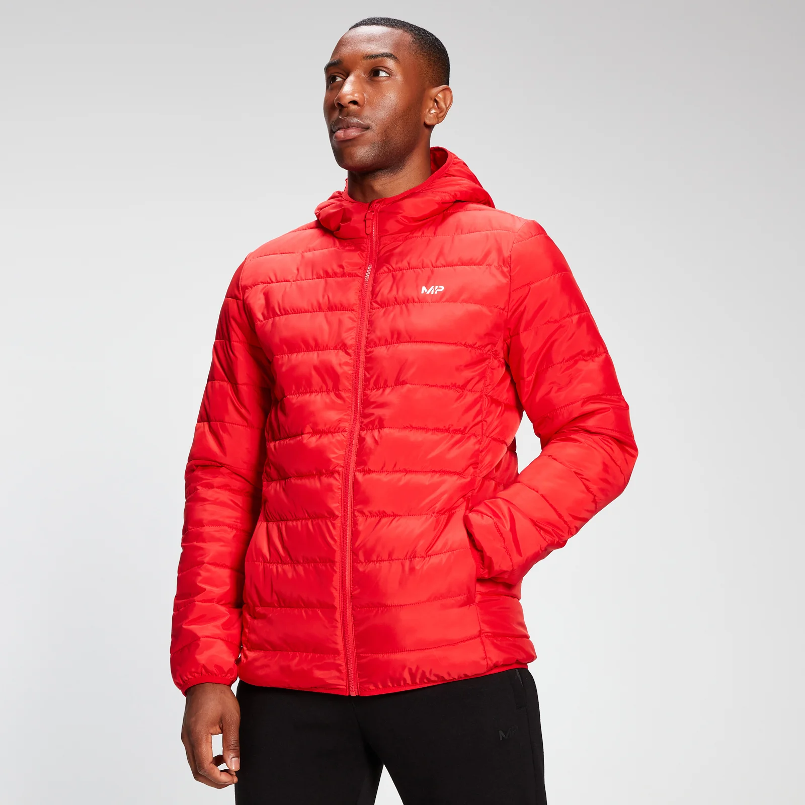 MP Men's Lightweight Hooded Packable Puffer Jacket - Danger - XXS Obraz 1