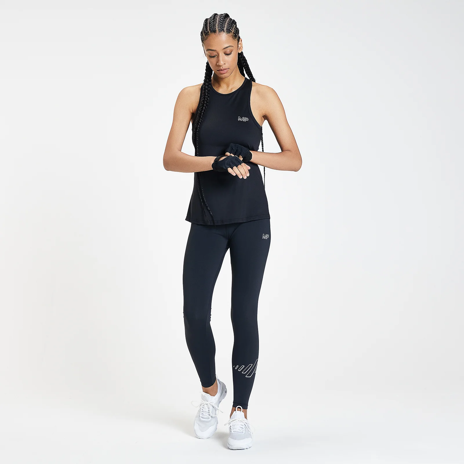 Damski bezrękawnik treningowy typu racerback z kolekcji Infinity Mark MP – czarny - XXS Obraz 1