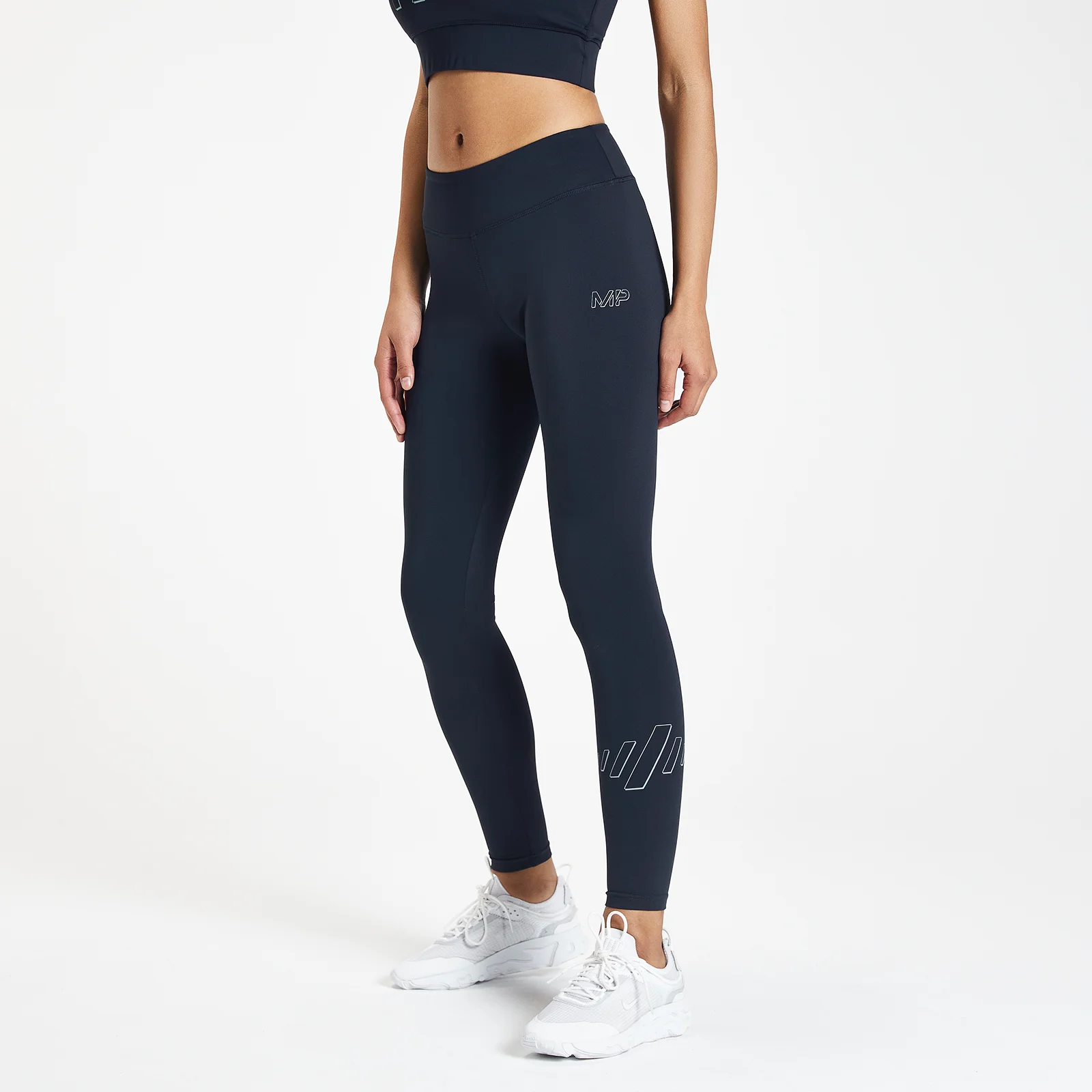 Damskie legginsy treningowe z kolekcji Infinity Mark MP – Petrol Blue - XXS Obraz 1