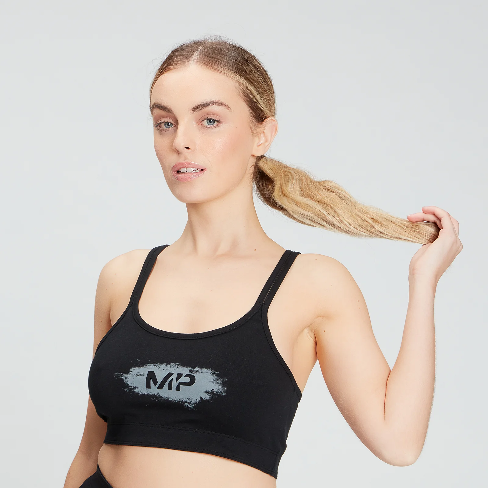 MP Women's Chalk Graphic Sports Bra - Black - XS Obraz 1