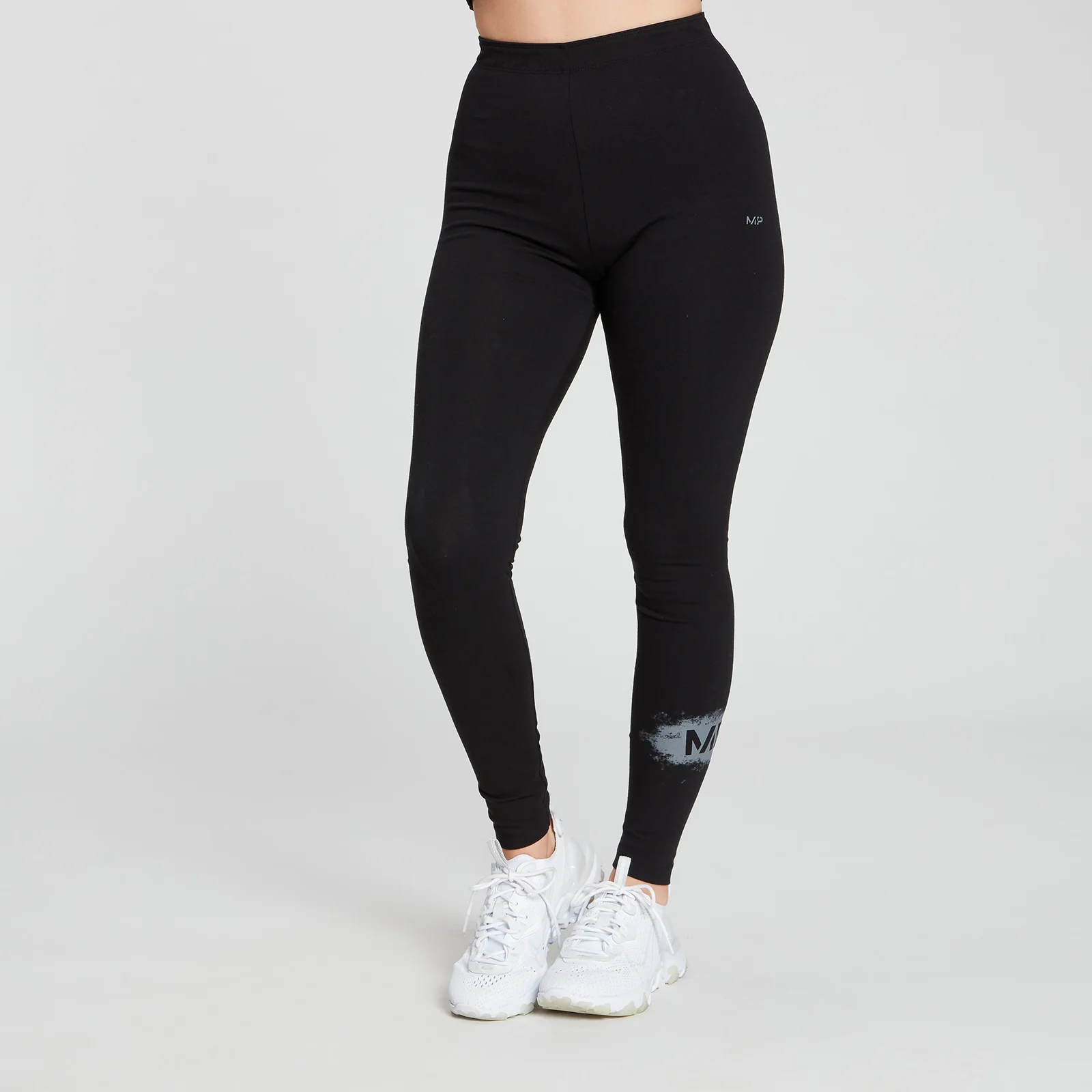 MP Women's Chalk Graphic Leggings - Black - XXS Obraz 1