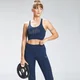 Damski stanik sportowy z kolekcji MP Repeat Graphic – Petrol Blue