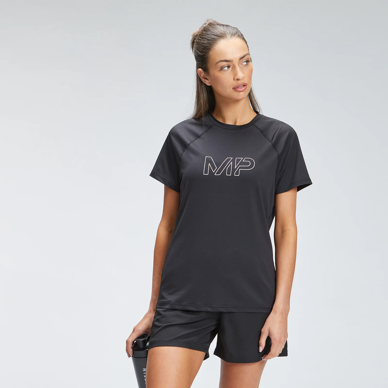 MP Women's Repeat Mark Graphic Training T-Shirt - Black - XXS Obraz 1