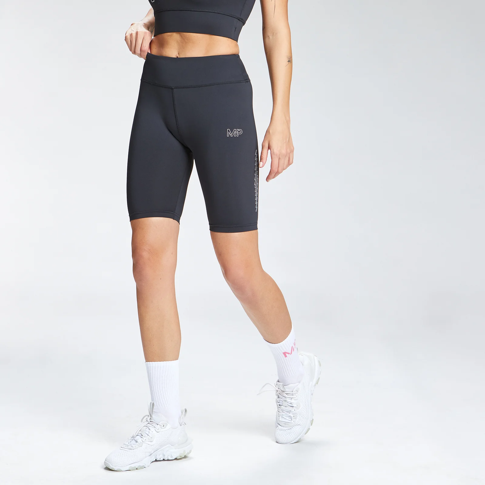 Damskie spodenki rowerowe z kolekcji MP Repeat Graphic – czarne - XXS Obraz 1