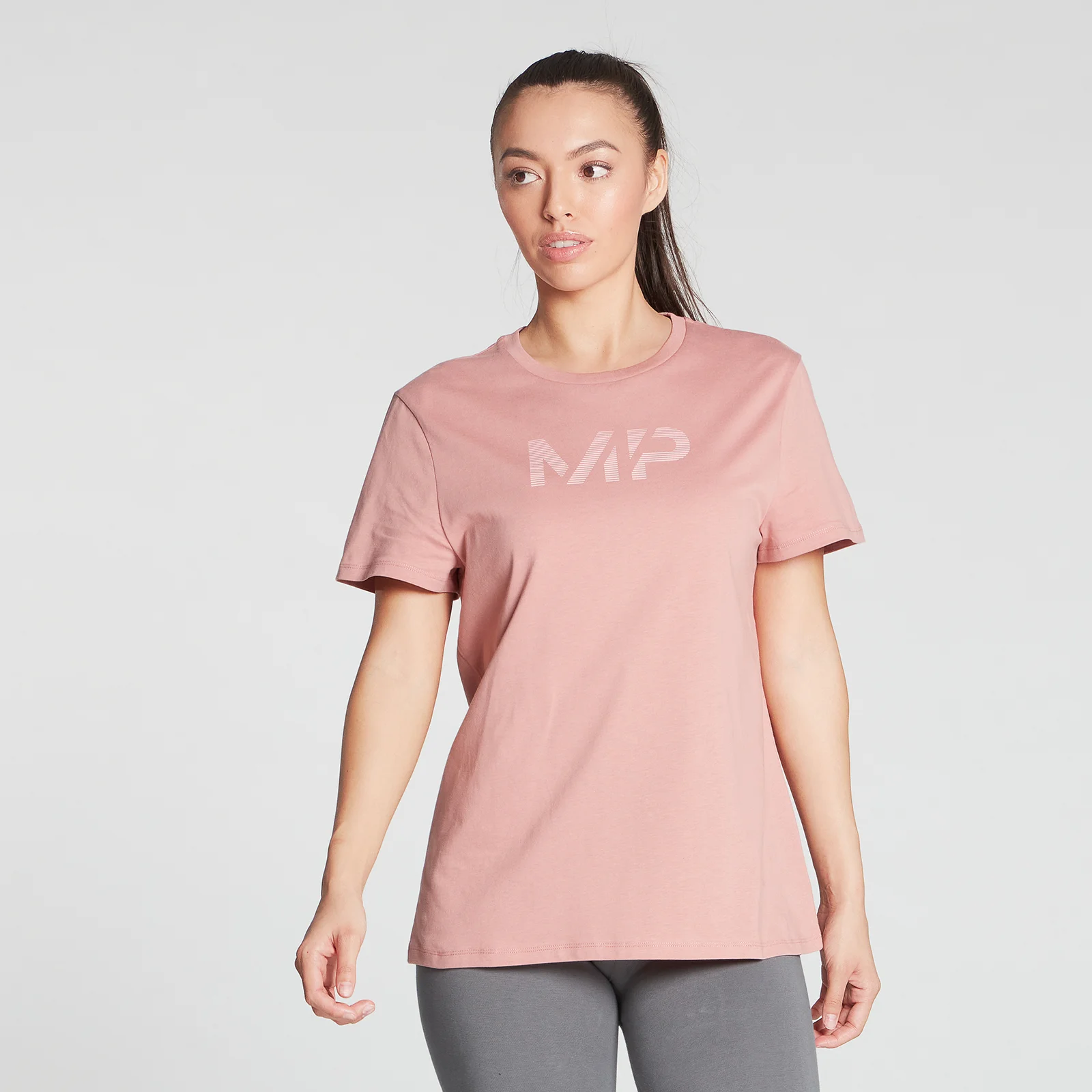 MP Women's Gradient Line Graphic T-Shirt - Washed Pink - XXS Obraz 1