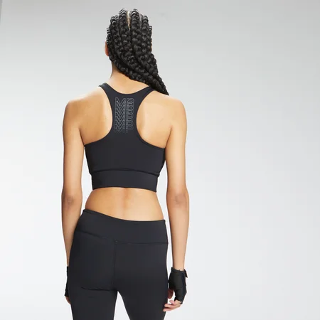 Damski stanik sportowy z plecami w stylu racerback z kolekcji MP – czarny