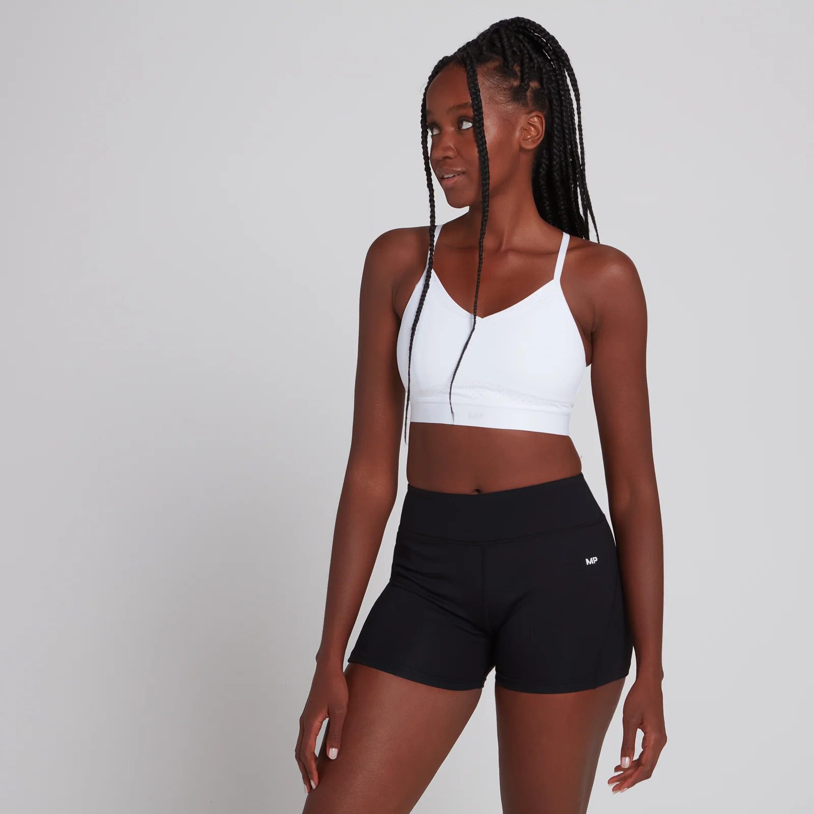 MP Women's Power Ultra Strappy Sports Bra - White - XXS Obraz 1