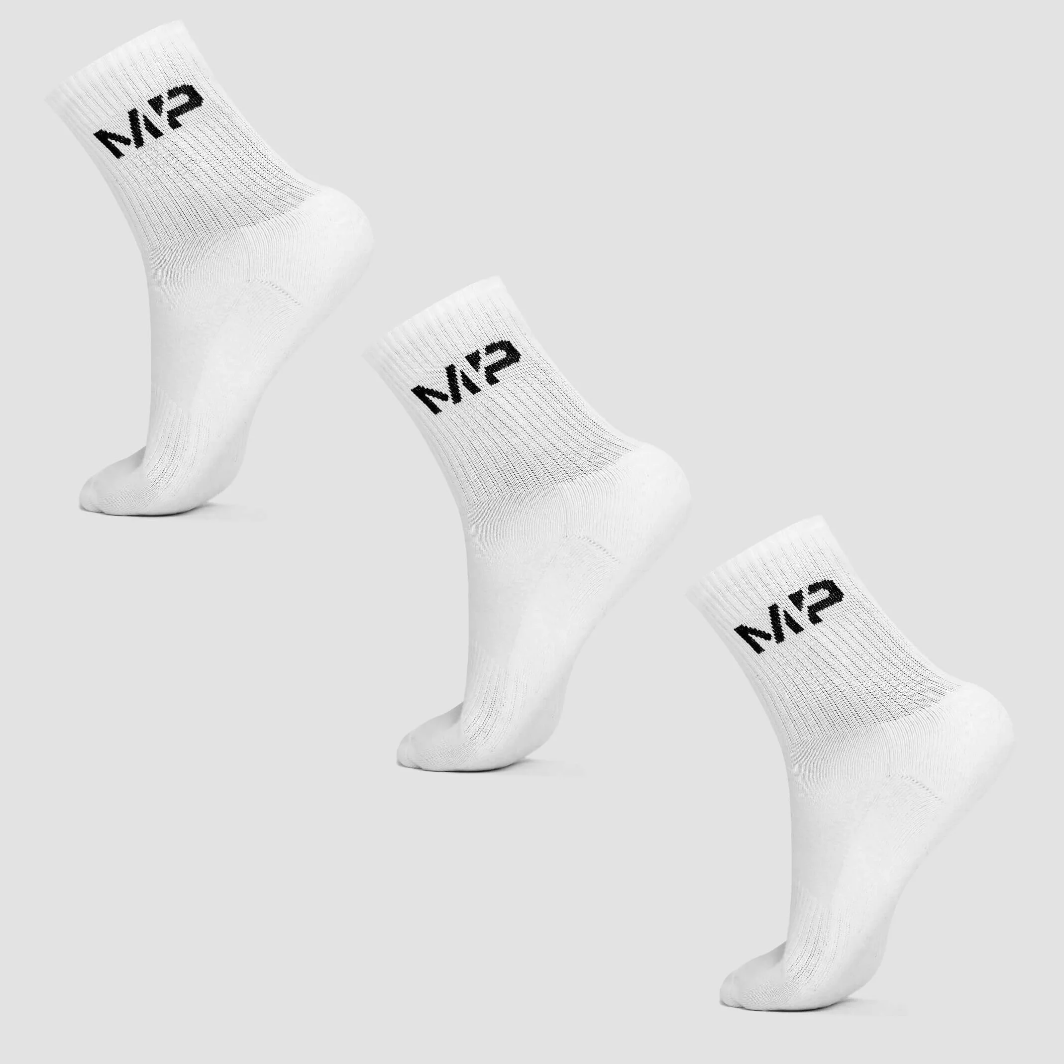MP Men's Crew Socks (3 Pack) - White - UK 6-8 Obraz 1