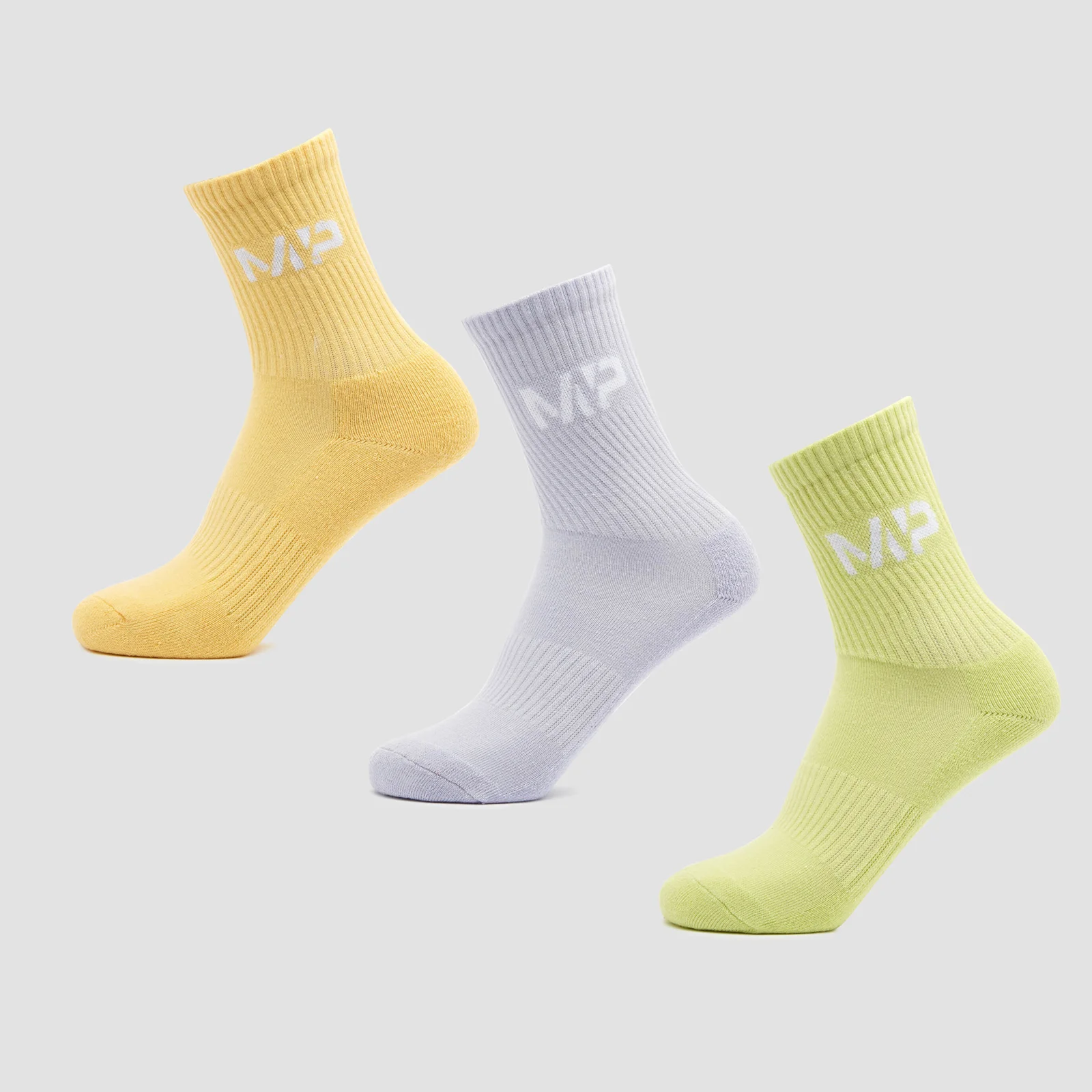 MP Women's Neon Brights Crew Socks (3 Pack) Butterfly/Banana/Lavender - UK 3-6 Obraz 1