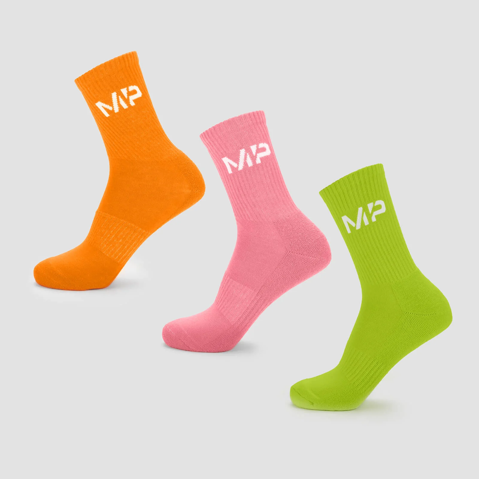 MP Men's Neon Brights Crew Socks (3 Pack) - Orange/Lime/Rose - UK 6-8 Obraz 1