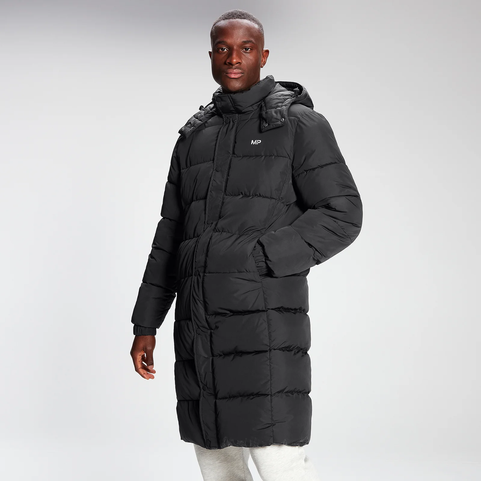 MP Men's Long Puffer Jacket - Black - XXS Obraz 1