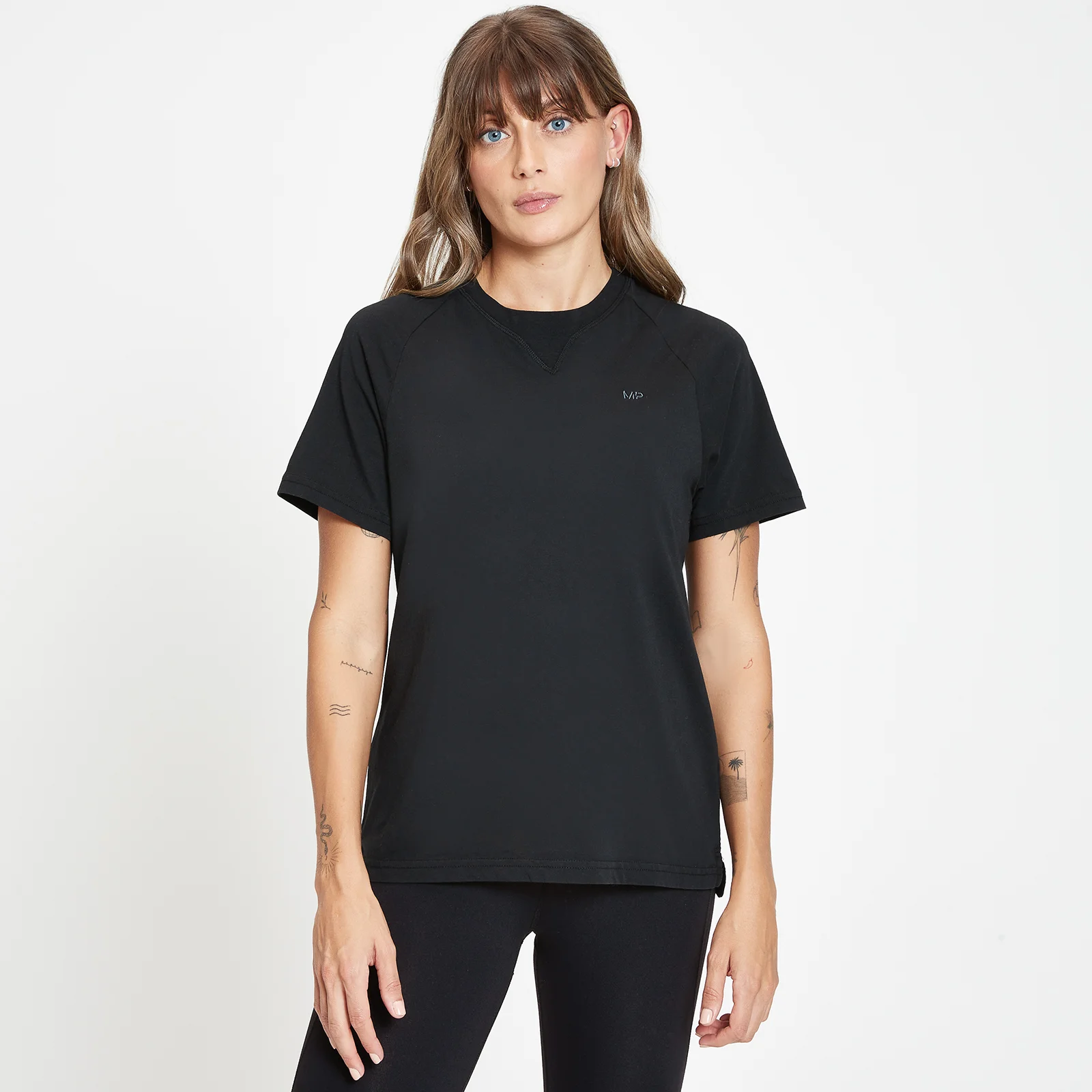 Długi damski T-shirt z kolekcji MP Rest Day – czarny - XXS Obraz 1