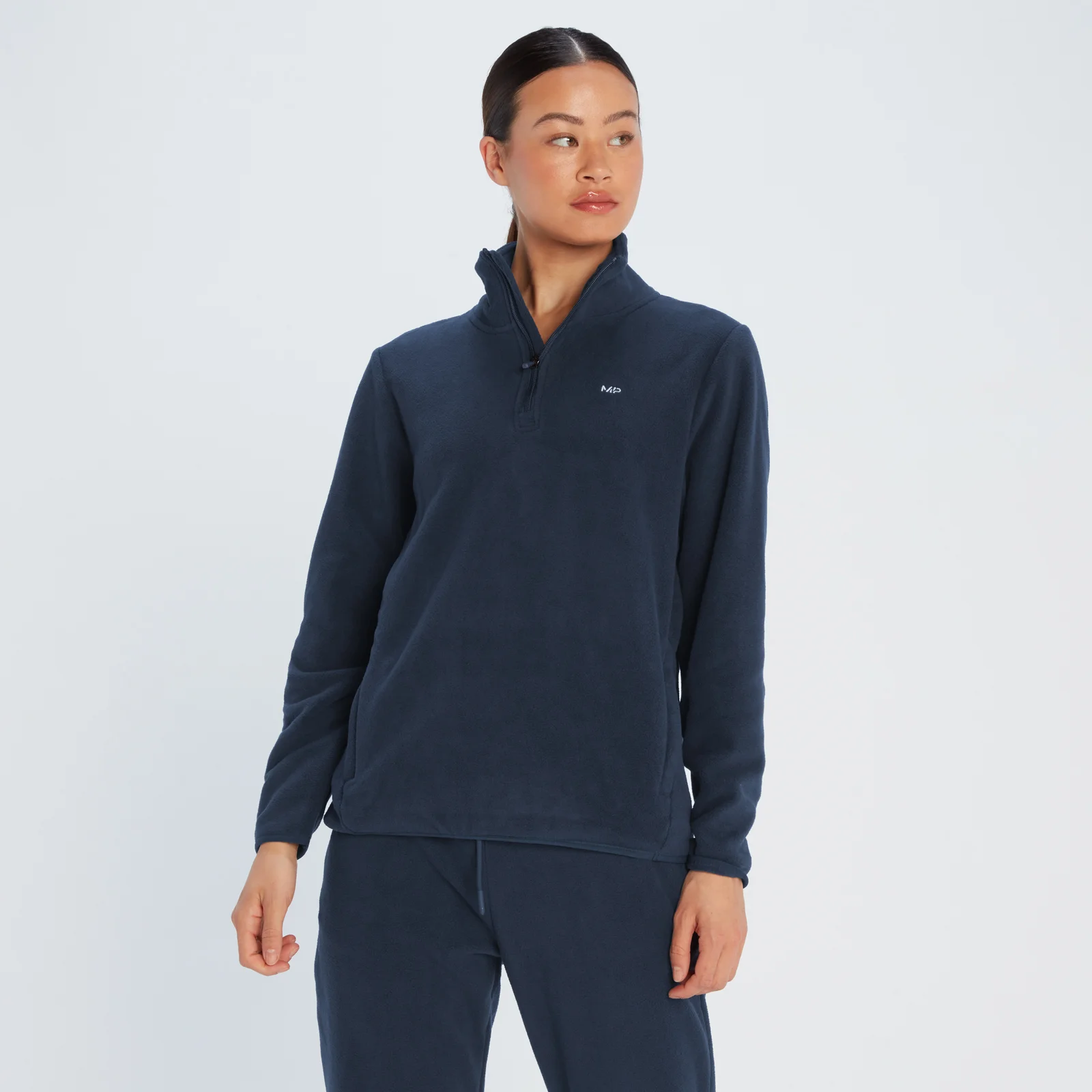 MP Women's Rest Day 1/4 Zip Fleece - Navy - XXS Obraz 1