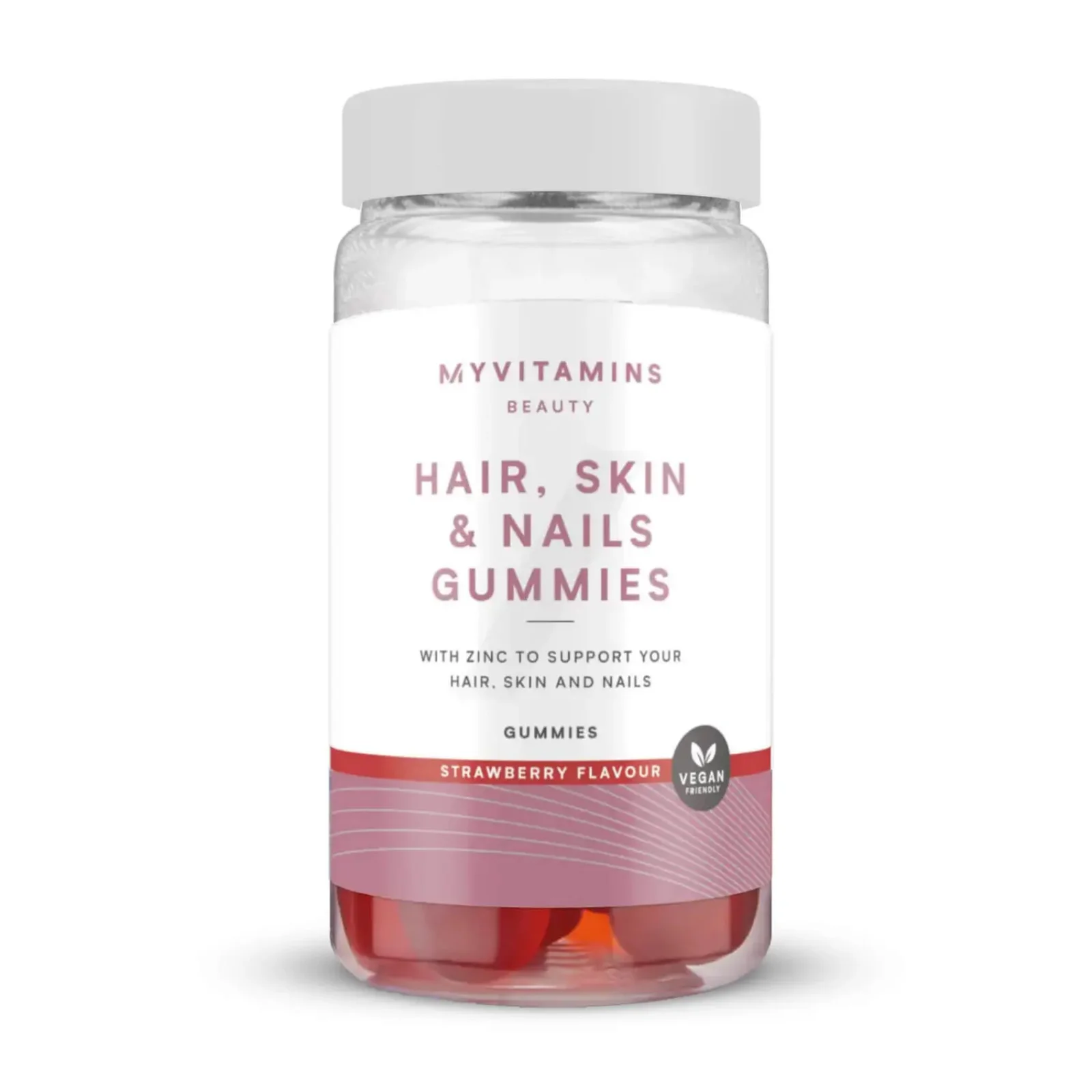Myvitamins Vegan Hair Skin Nails Gummies (ALT) - 60gummies - Truskawka Obraz 1