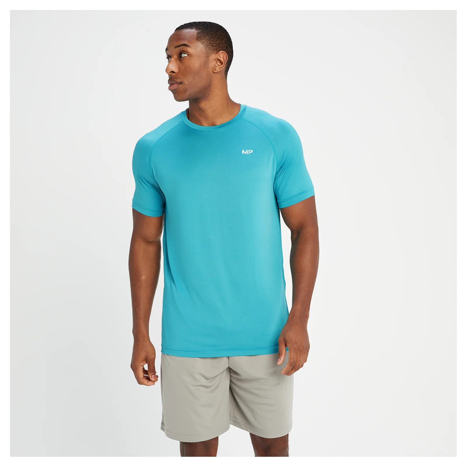 Męski T-shirt z krótkim rękawem z kolekcji Training MP – Aqua - XXS Obraz 1