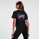 Damska krótka koszulka z krótkimi rękawami Retro Lift MP – czarna
