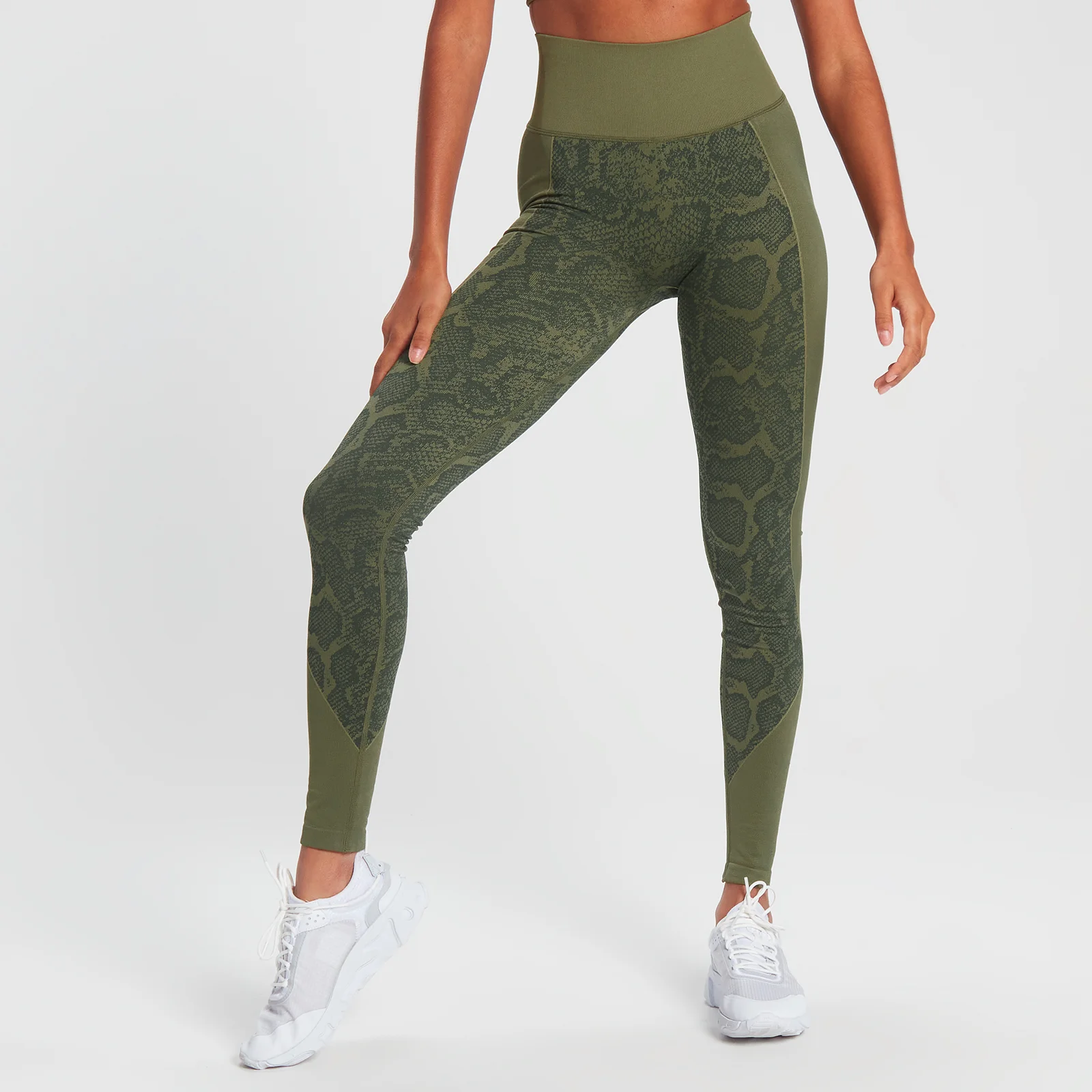 MP Snake Seamless Leggings - Green - XS Obraz 1