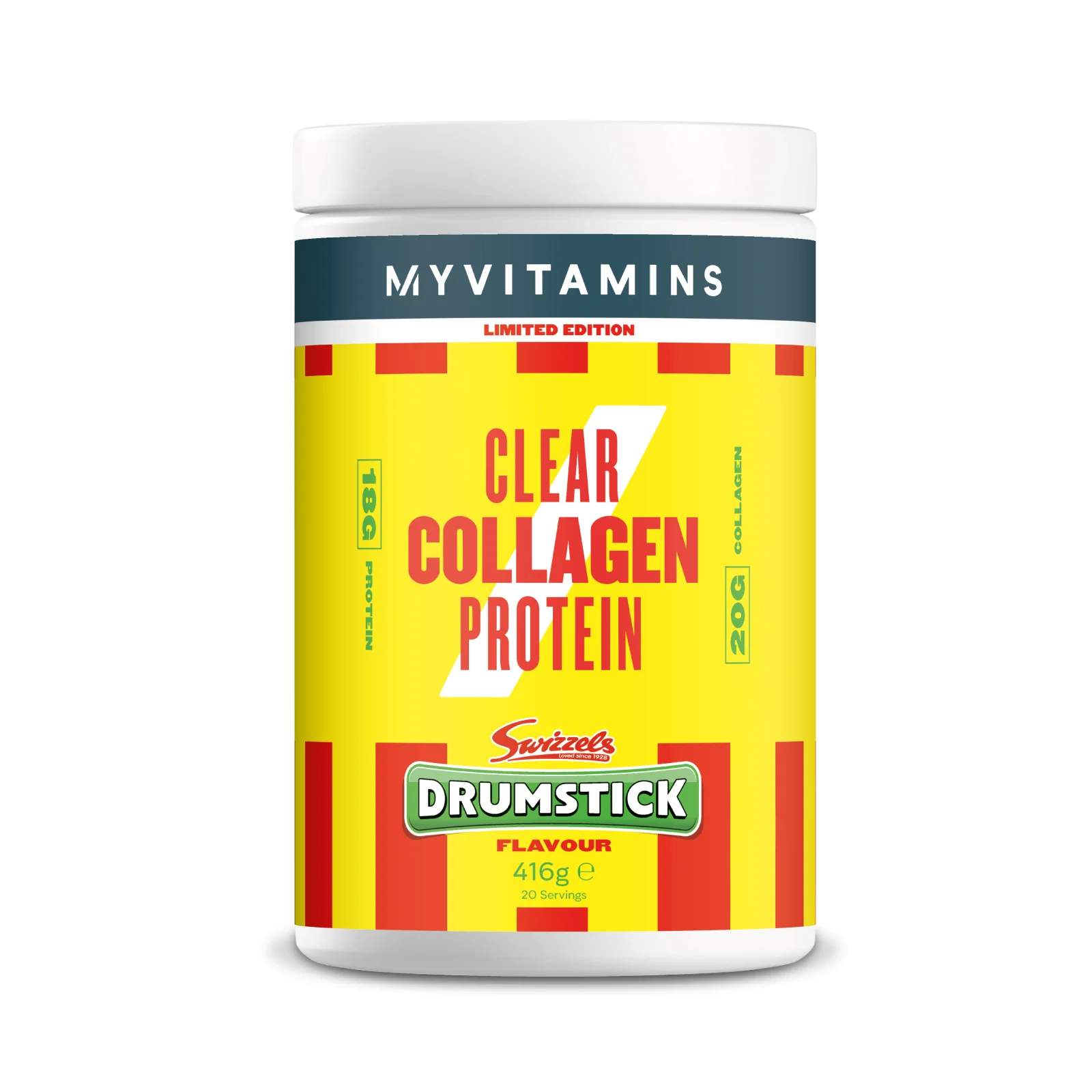 Clear Collagen — Drumstick (Swizzels) - 20servings - Refresher Obraz 1