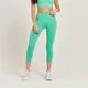 Damskie legginsy ¾ z kolekcji Power MP – Ice Green