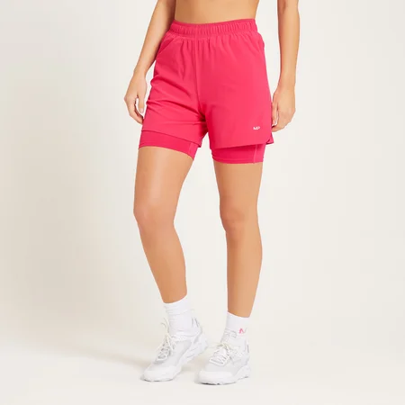 Damskie spodenki treningowe 2 w 1 z kolekcji MP – Magenta