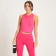 Damski krótki podkoszulek treningowy w stylu racerback z kolekcji MP – magenta