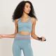 Damski bezszwowy stanik sportowy z kolekcji Shape MP – Stone Blue