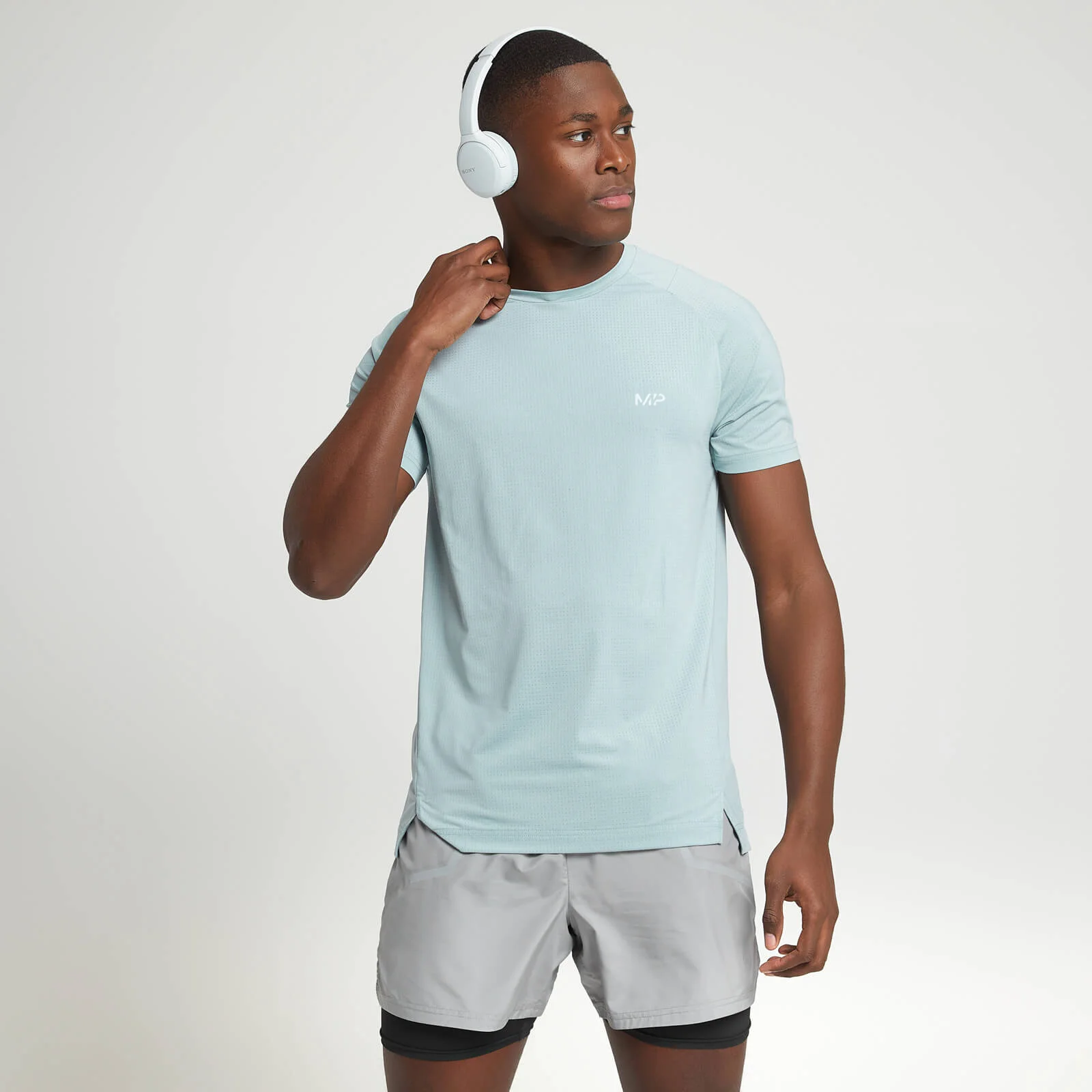 Męski T-shirt z krótkim rękawem z kolekcji Velocity MP – Ice Blue - XXS Obraz 1