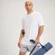 Męski T-shirt z krótkimi rękawami o kroju oversize z kolekcji MP Composure – biały
