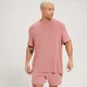 Męski T-shirt z krótkimi rękawami o kroju oversize z kolekcji MP Composure – sprany róż