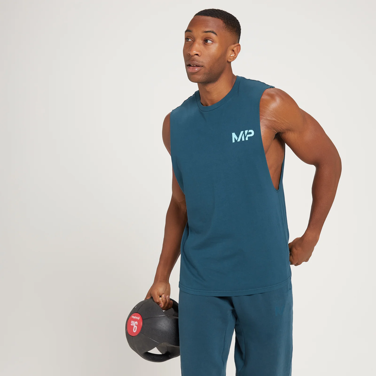 Męski bezrękawnik z kolekcji MP Adapt Washed – Dust Blue - XXS Obraz 1