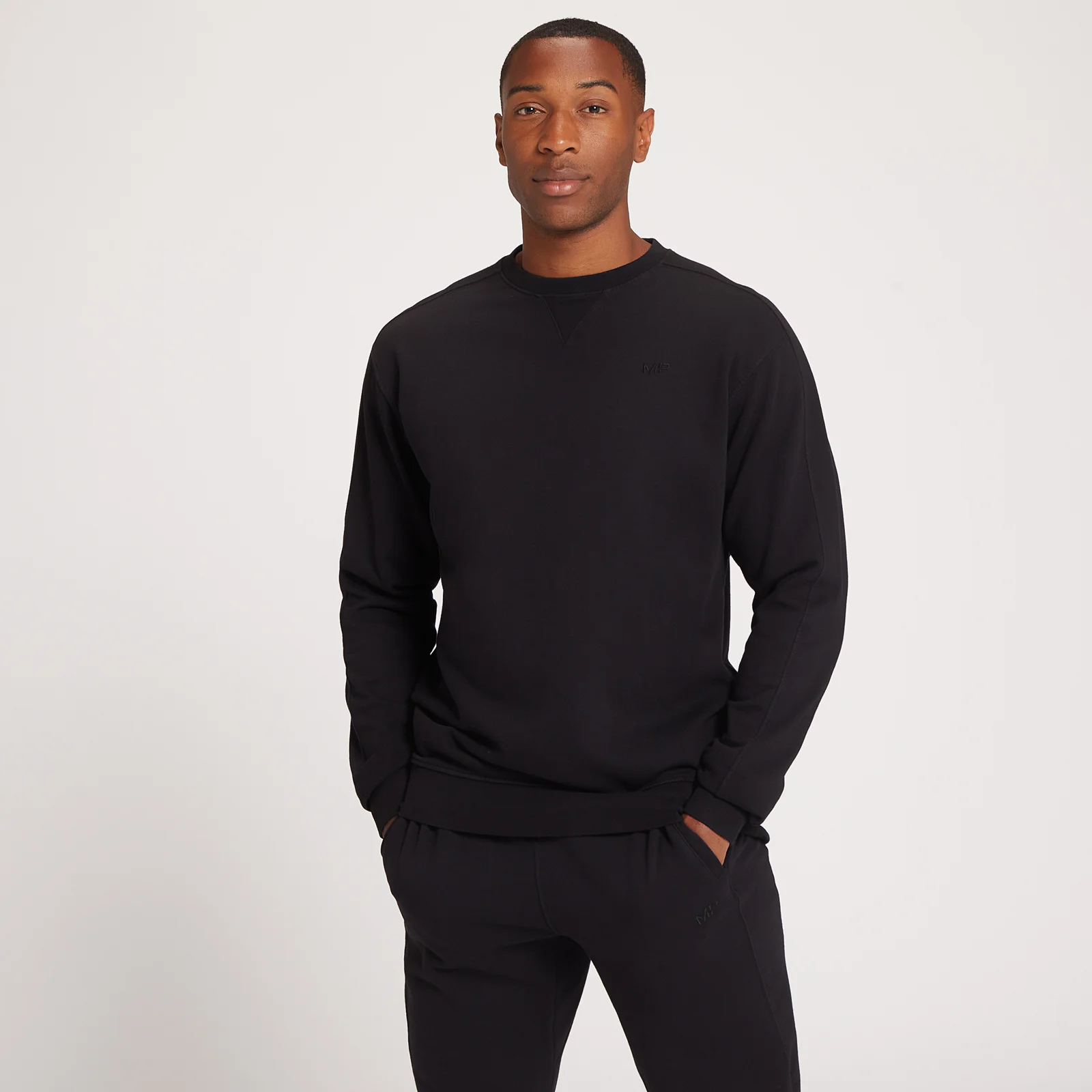 Męska bluza z okrągłym dekoltem z kolekcji MP Dynamic Training – Washed Black - XXS Obraz 1