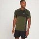 Męski T-shirt bezszwowy z krótkim rękawem z kolekcji Essentials – Dark Olive Marl
