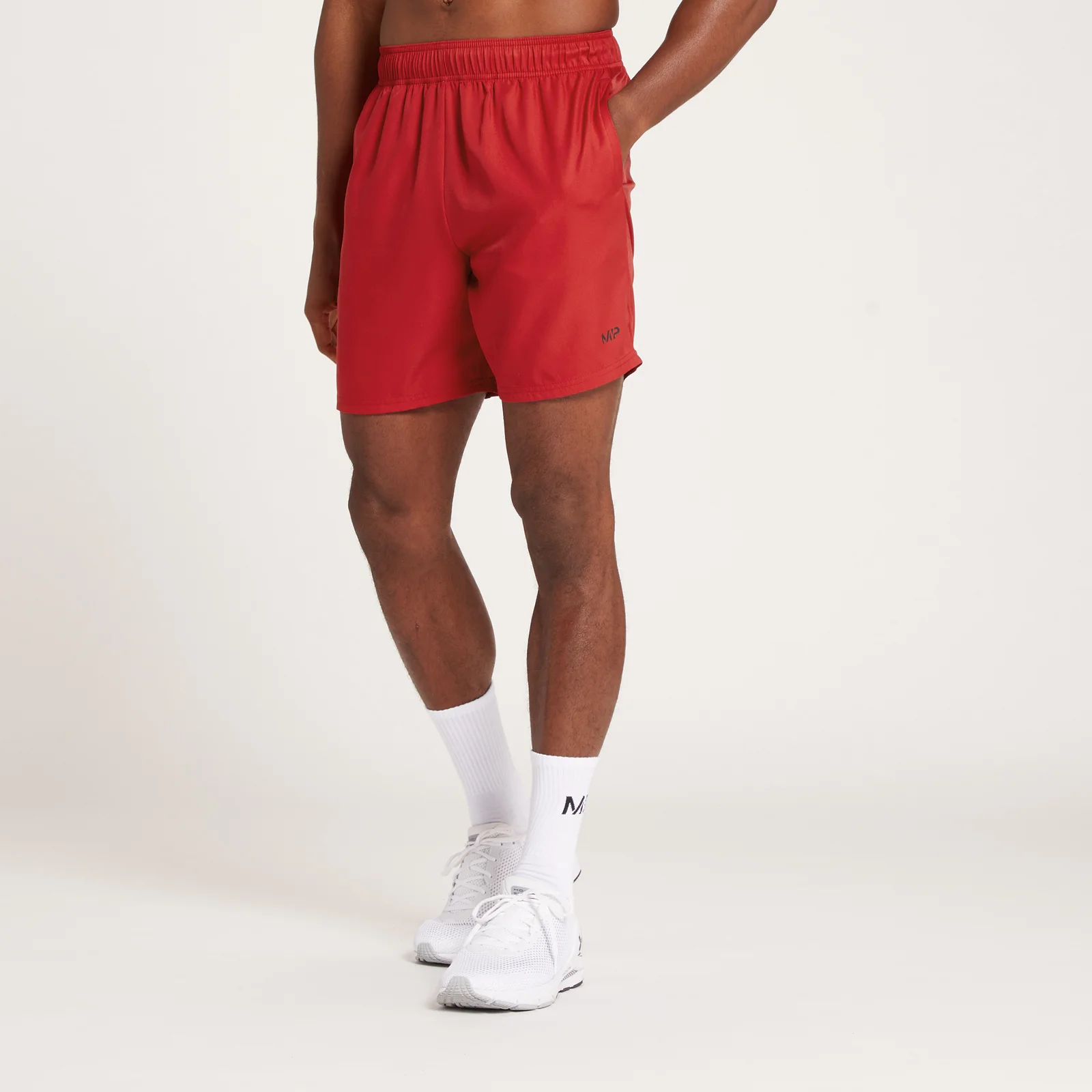 Męskie spodenki treningowe z nadrukiem z kolekcji MP – Wine - XXS Obraz 1