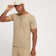 Męski T-shirt treningowy z krótkim rękawem i grafiką z kolekcji MP – Taupe